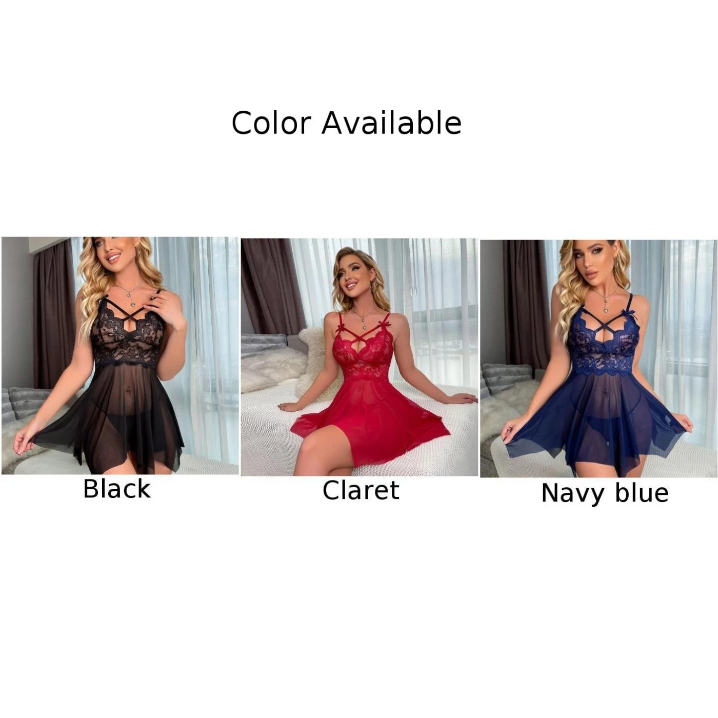 Ladies Lingerie Sleepwear Fashion Women Lace Sexiest Nightie Gown Babydolls Extreme Mini Dress Mesh Sexy Nightwear