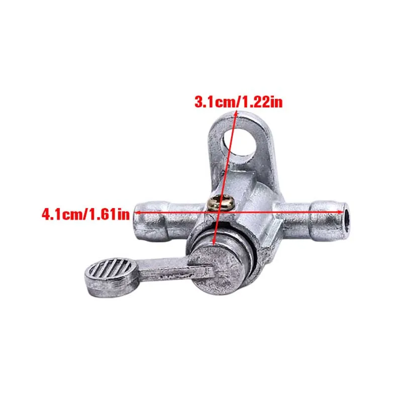 Universal PW50 fuel plug oil switch, silver fuel cut-off valve, compatible with 50cc mini motorcycle replacement fuel switch acc