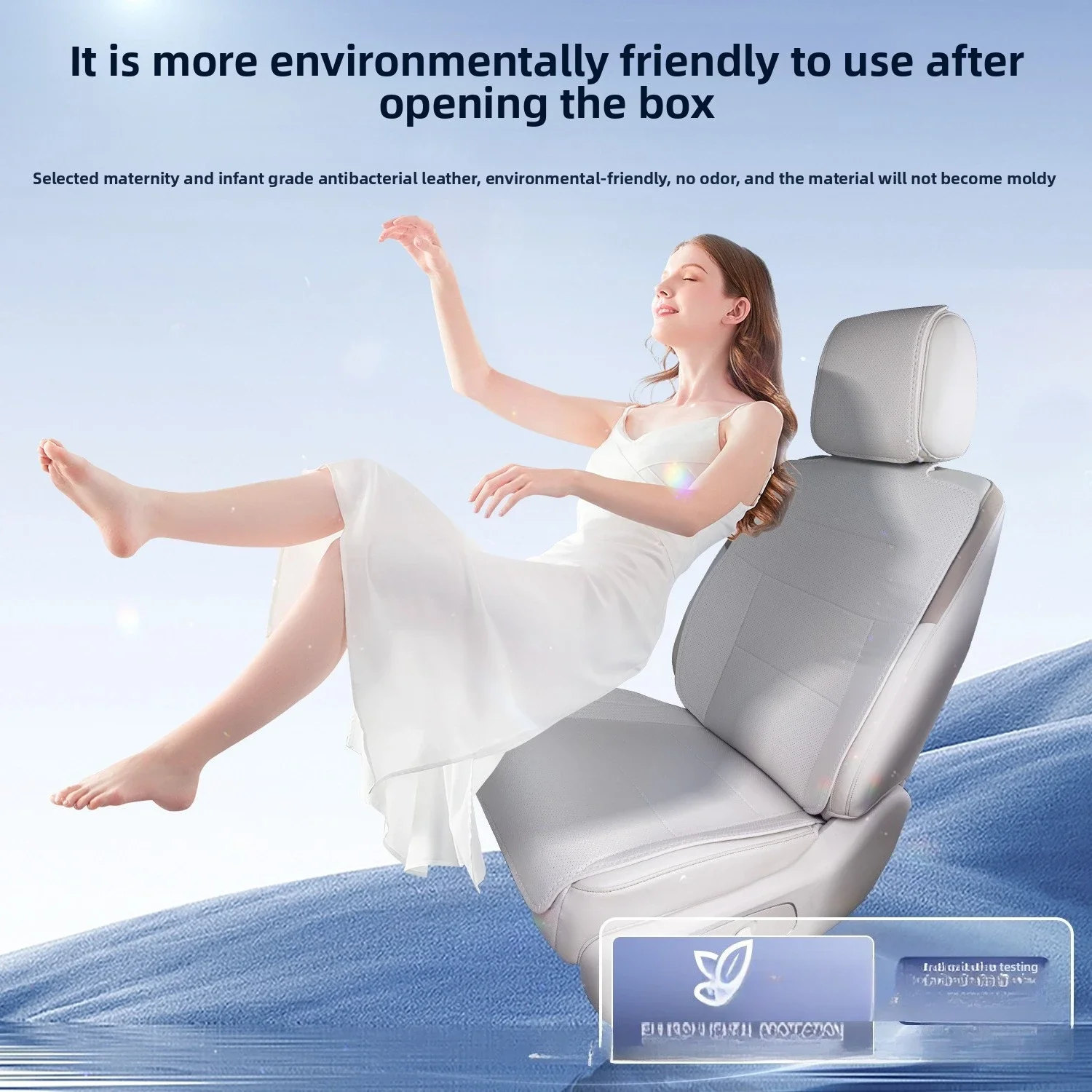For Toyota BZ3X 2025 Car Seat Cover Breathable Full Car Seat Cushion Protective Pad Leather Front & Rear Row Seat Protector