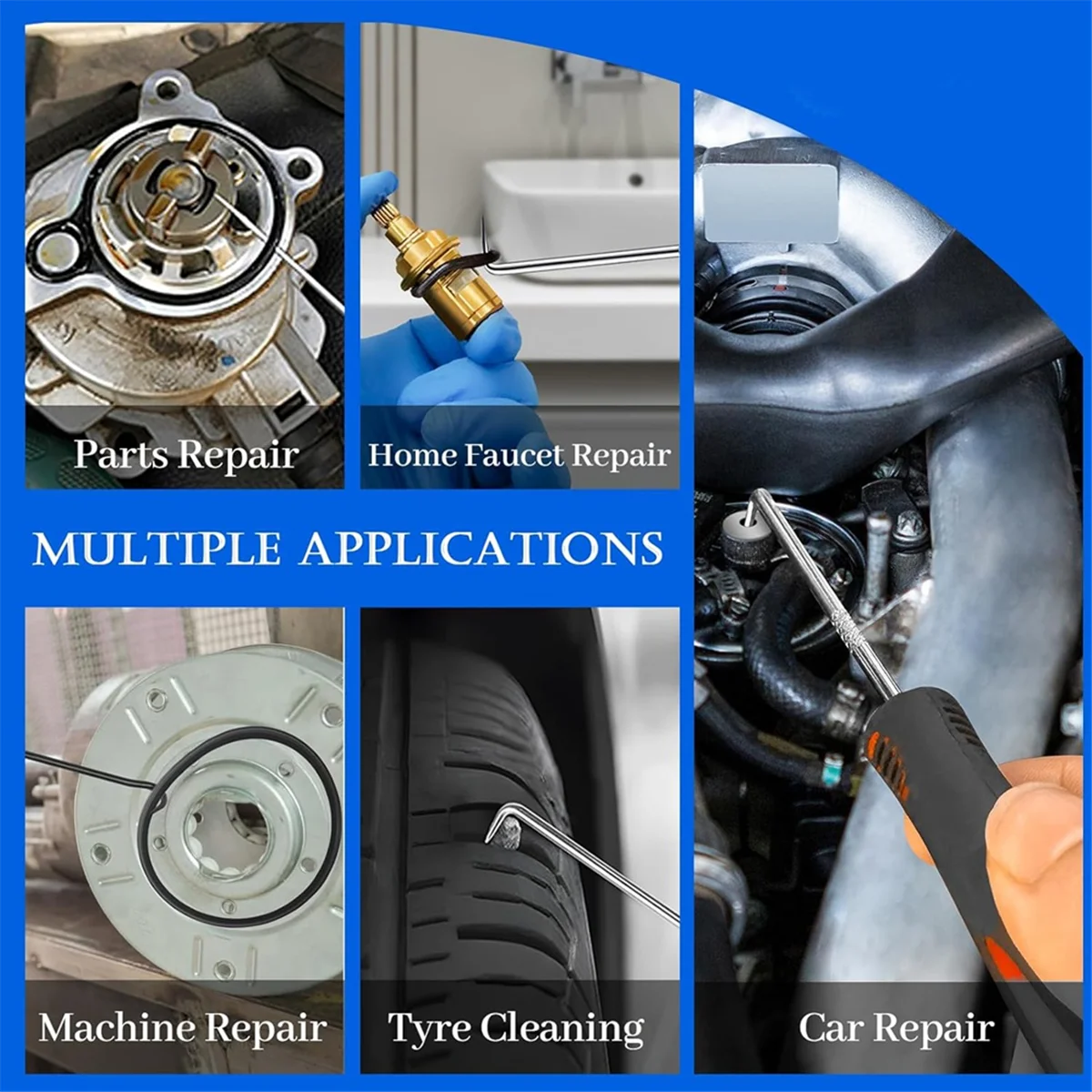 HOT 11 Pcs Automotive Hook and Pick Tool Set with Telescoping Magnetic Pickup Gasket Scraper Remover Pry for Auto