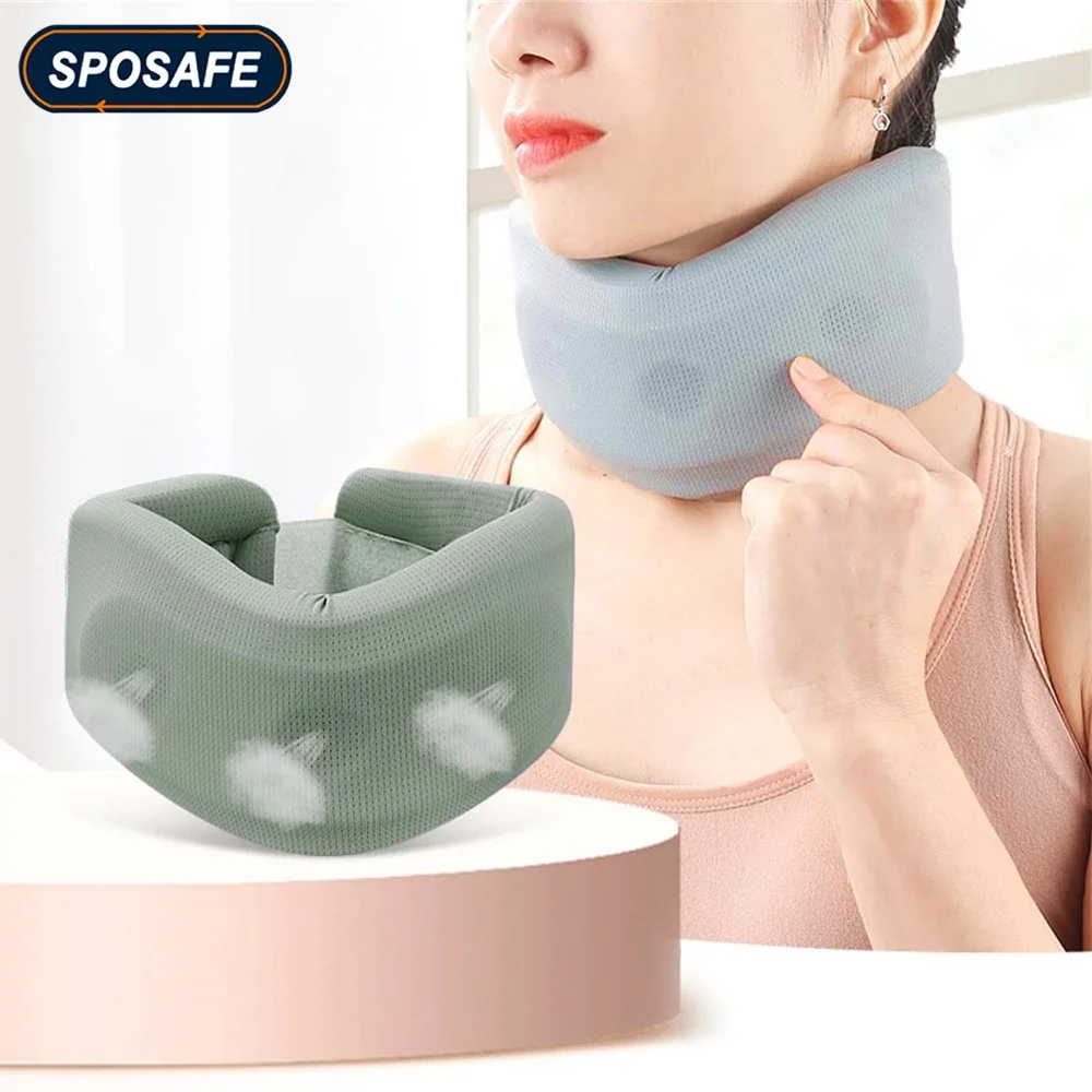 

Soft Foam Neck Brace Care Neck Collar,Adjustable Neck Rest for Sleep Office Relieve Pain Spinal Stress,Use After Whiplash Injury