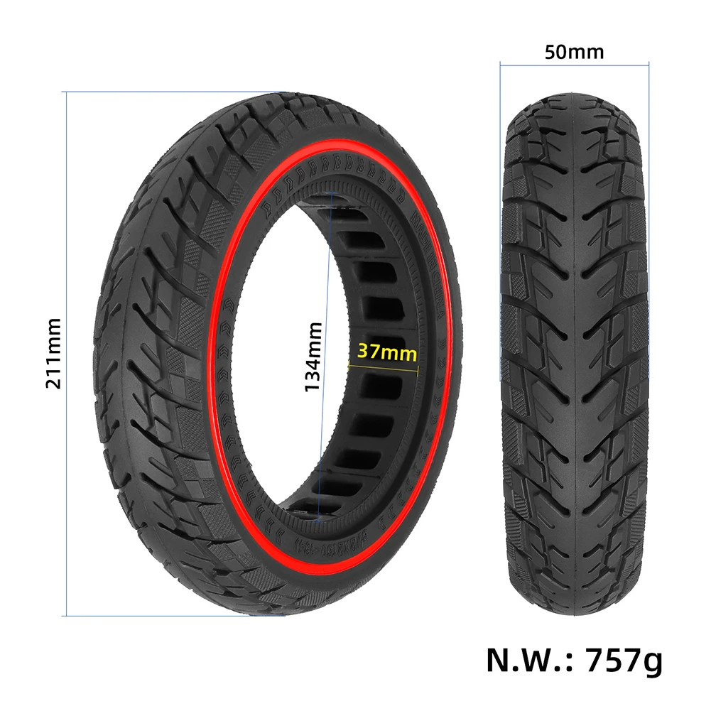 

Tire Solid Tyre Professional Functional Rubber Solid Tyre Useful 8 1/2*2(50-134) 8.5 Inch 9&9+/9 Black For