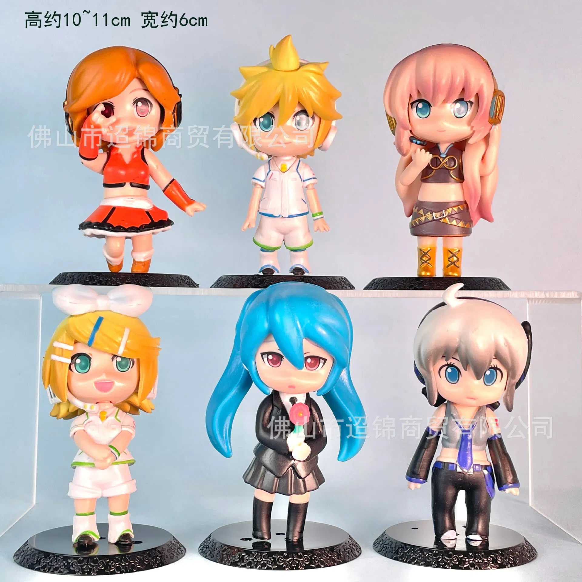 

7th generation 6pcs/set Anime Hatsune Miku q-version Standing posture Action Figure PVC Model Toys Doll Desk Decor Gifts
