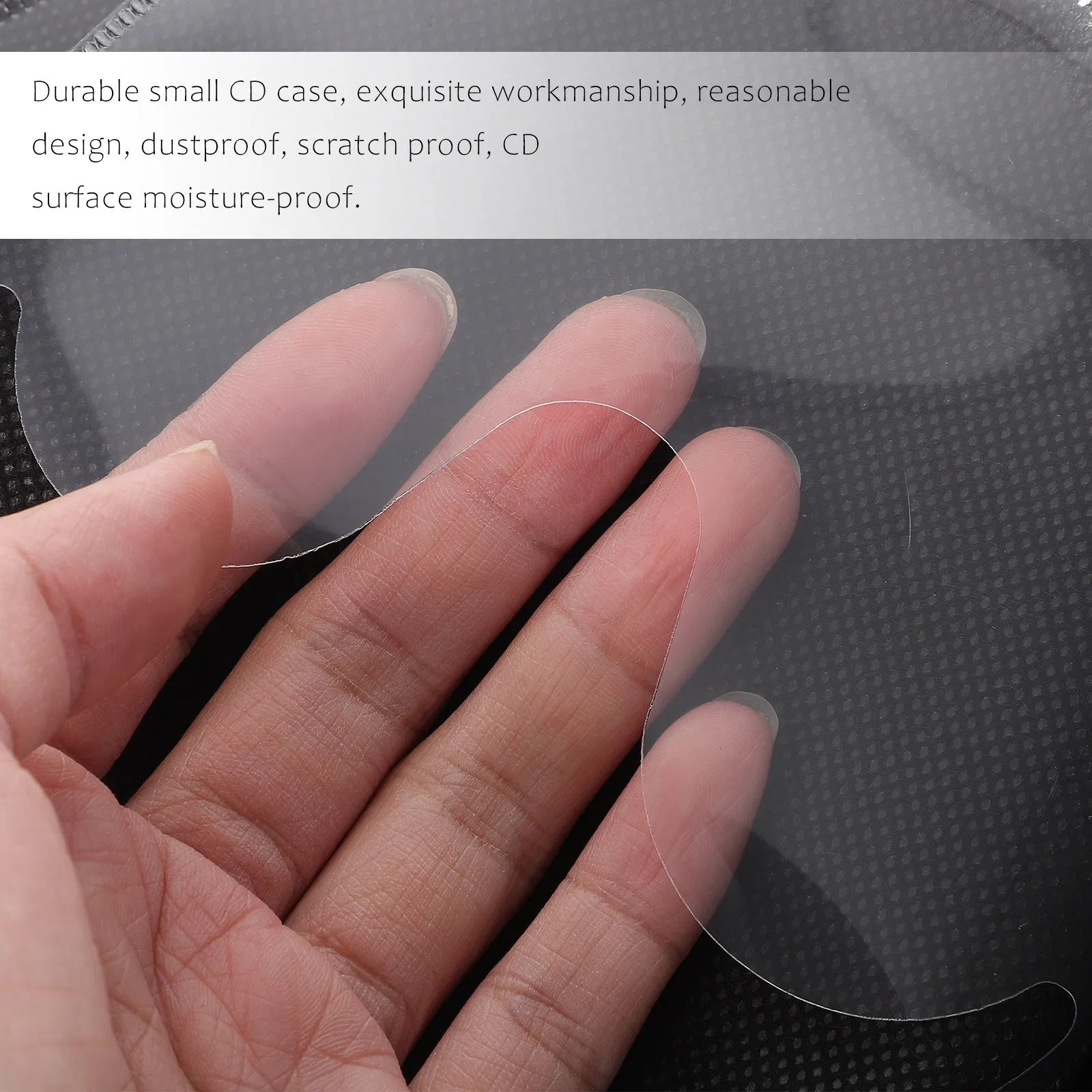 Round Cd Storage Bag 20 Slot Disc Holder Compact Portable Cd Pouch for Games Music Video Dvds Slim Case Space