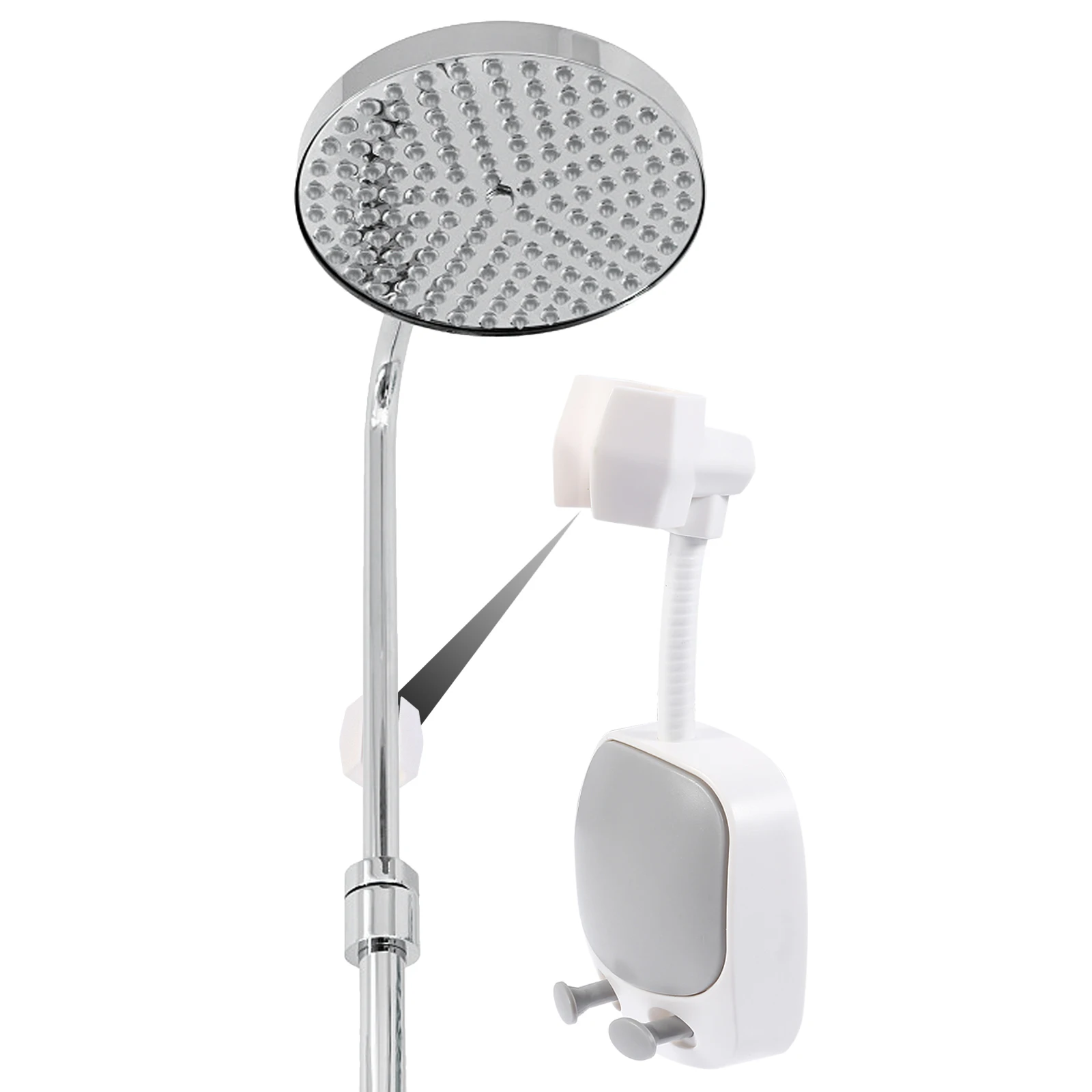 

360 Degree Rotation Shower Head Bracket Adjustable Durable Premium Plastic Bathroom Accessories Strong Load-Bearing Rustproof