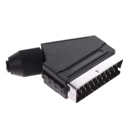 50 Sets a lot Scart plug 21 pin Male/Female Euro SCART Solder Connector 21 Pin RGB Socket Adapter