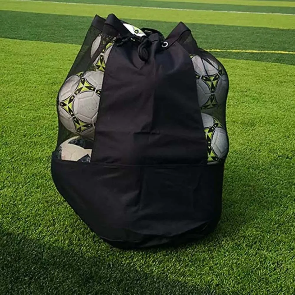 Saco de armazenamento de bolas de futebol durável grande capacidade bolas leves transportar bolsa de ombro lona prevenção de riscos