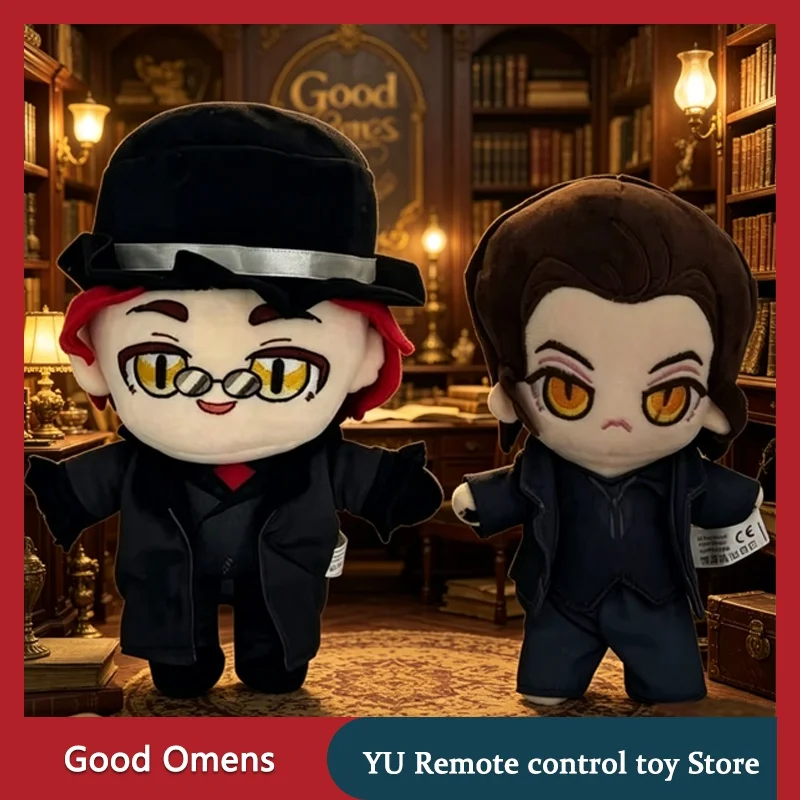

【In Stock】Good Omens Plush Toy Crowley Aziraphale Periphery Plush Doll Kawaii Home Ornament Collection Birthday Gift For Fans