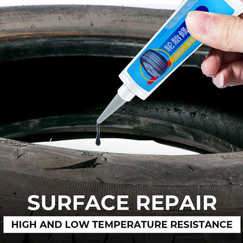 Black Tyre Repair Instant Car Tire Repair Glue Liquid Strong Rubber Glues Wear-resistant Rubber Non-corrosive Adhesive Glue