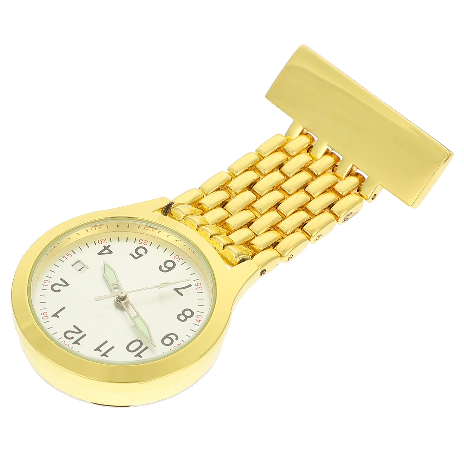 

1pc Nurse Pocket Watch Zinc Iron Alloy Waterproof Clip Watches for Women Men Classic Luminous Design Practical Gifts