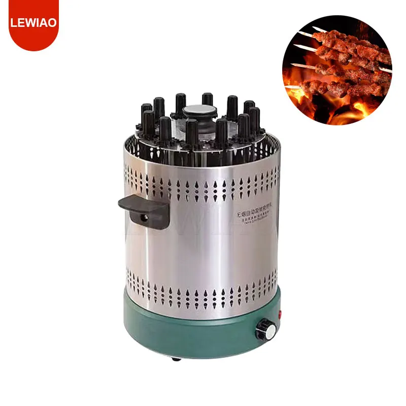 Revolving Vertical Electric Kebab Grill 12 Sticks Automatic Rotating Barbecue Smokeless Bbq Rotisserie Lamb Skewers Oven Eu