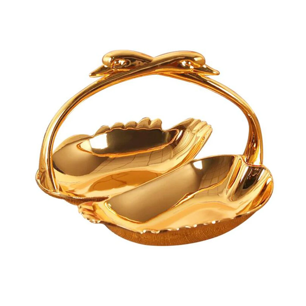 

Metal Candy Dish Snack Plate For Wedding Party Birthday Fruit Tray Dried Fruit Plate Household Tableware Lightweight Chocolate