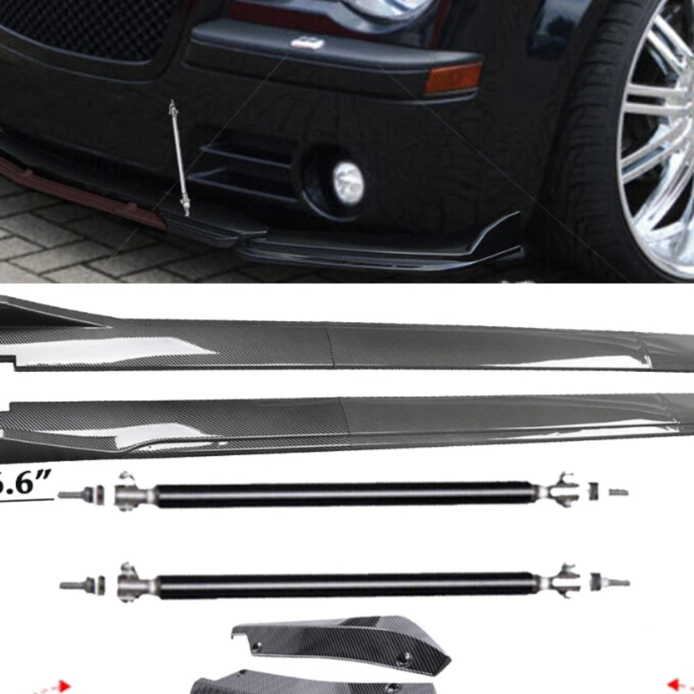 

Carbon Fiber Front Bumper Lip Spoiler & Side Skirt For Chrysler 300 Body Kits United States
