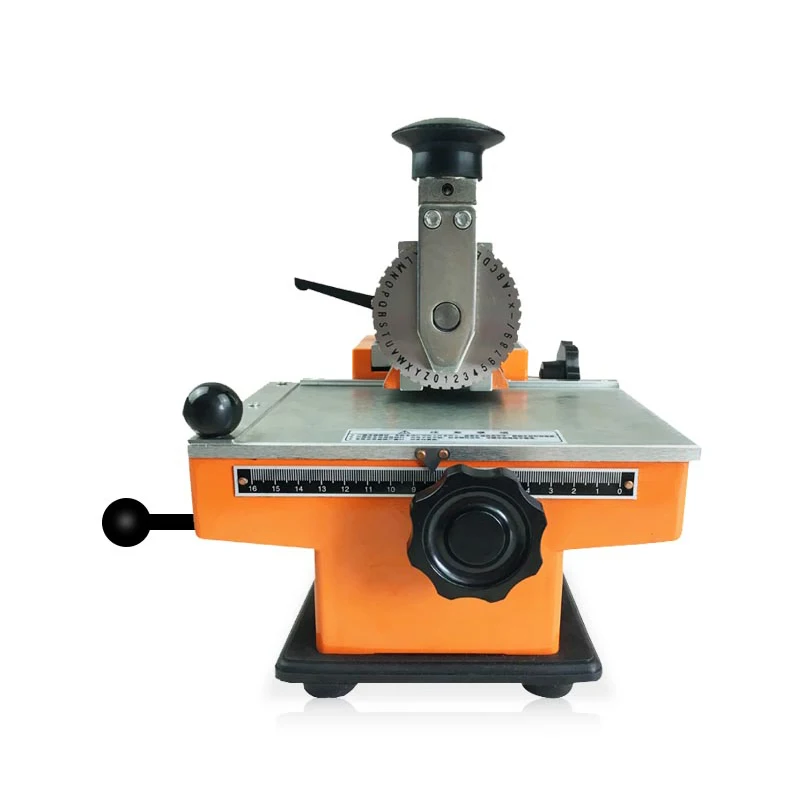 Semi-automatic manual nameplate marking machine metal aluminum labeling coding numbers letters label printer machine