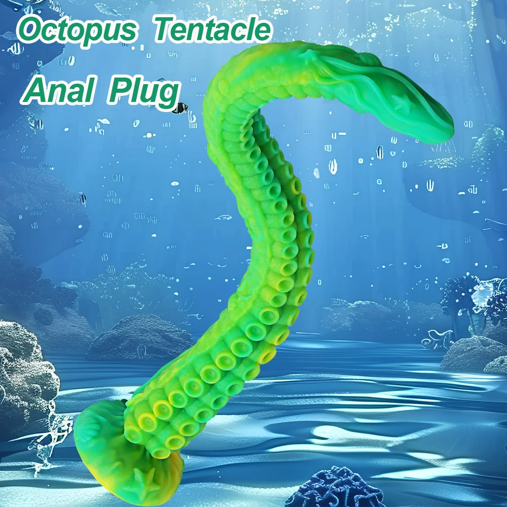 اضافية طويلة اللامسة دسار الحمار لينة المكونات الشرج سيليكون بعقب المكونات الأخطبوط الشرج التوسع المهبل محفز الكبار الجنس لعب النساء