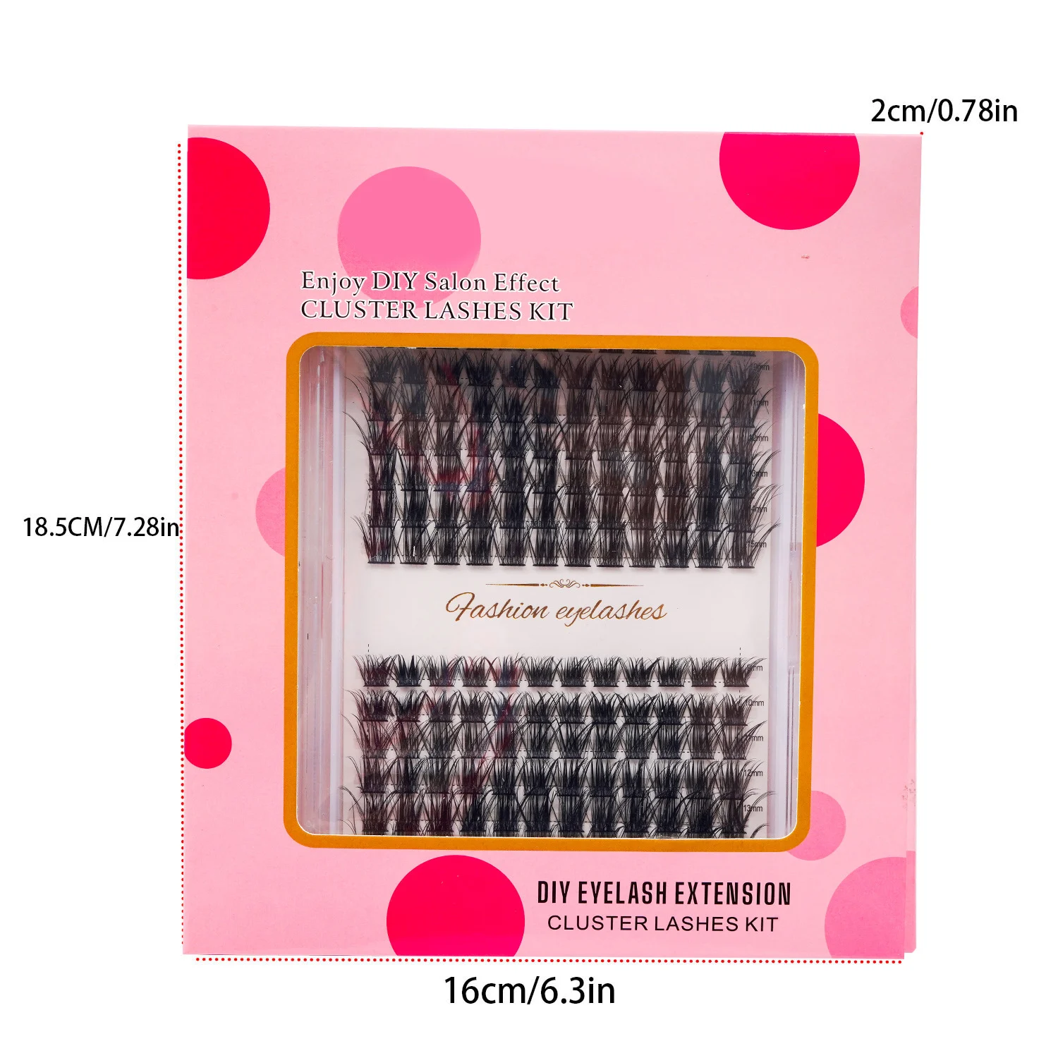 Kit d'Extension de Cils Individuels à Faire Soi-Même à la Maison, Liaison Naturelle et Grappes de Cils, fissuraminants, Py, avec Colle de Maquillage