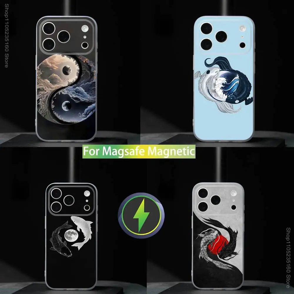 

Koi F-Fish Yin Yang For iPhone 17,16,15,14,13,12,11,Pro,Max,Plus,Mini,SE4,E Magnetic For Magsafe Wireless Phone Case
