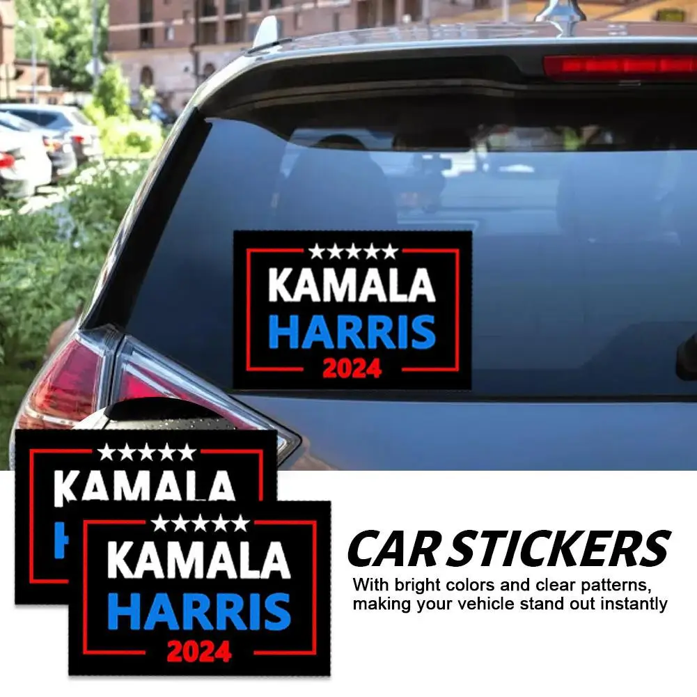 2 Pack Kamala Harris 2024 President Campaign Car Magnet Fridge Auto Bumper Decal Magnet Truck Magnetic D4y4