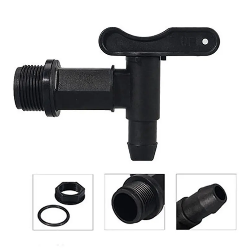 Y39A-8 Set Drum Spigot Faucet Pail Taps With Gasket Plastic Construction Materials NPT Connection For Plastic Gallon Drums