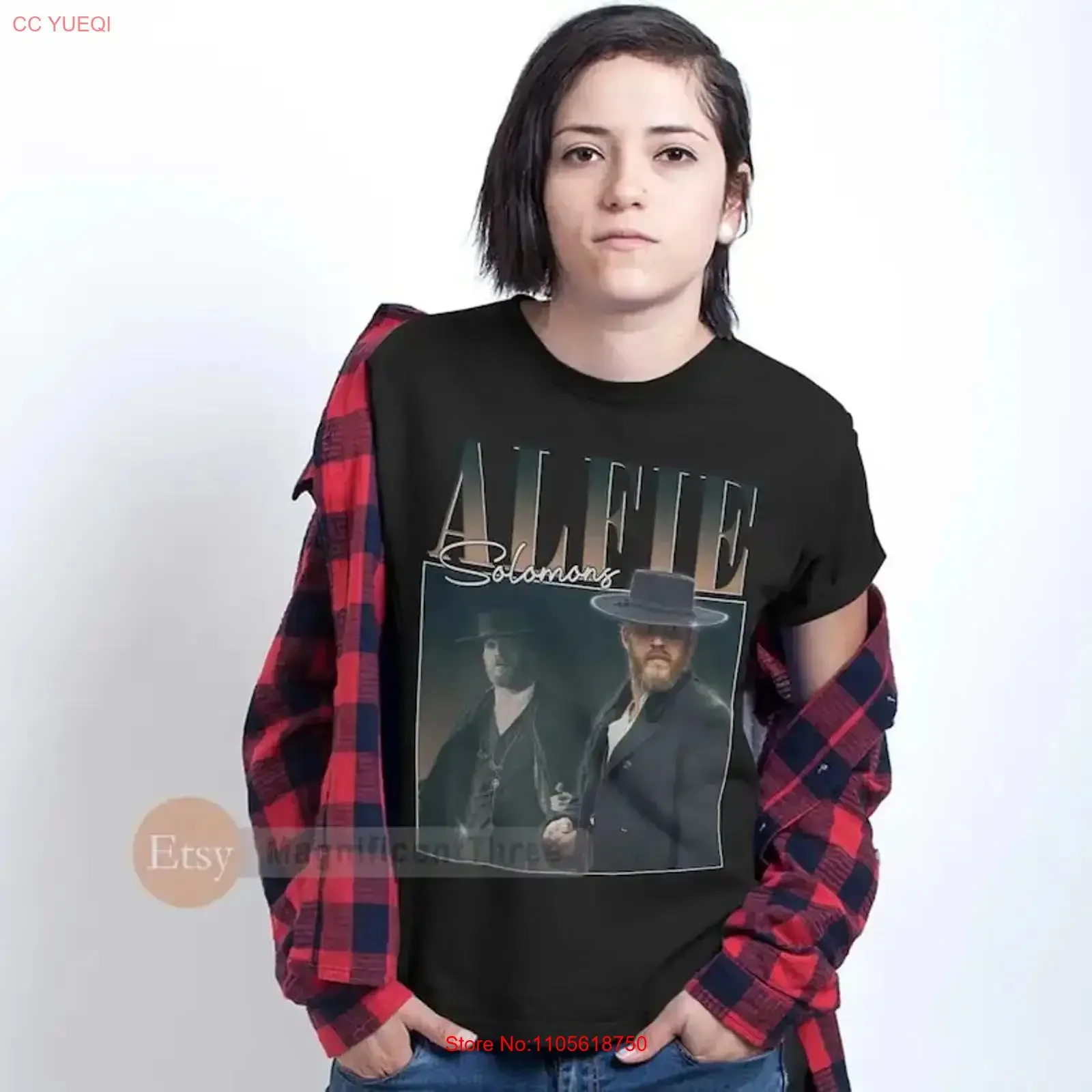 Alfie Solomons shirt vintage retro design t 80s 90s rock style tee 811 vintage Washed Comfortable homme Stylish streetwear