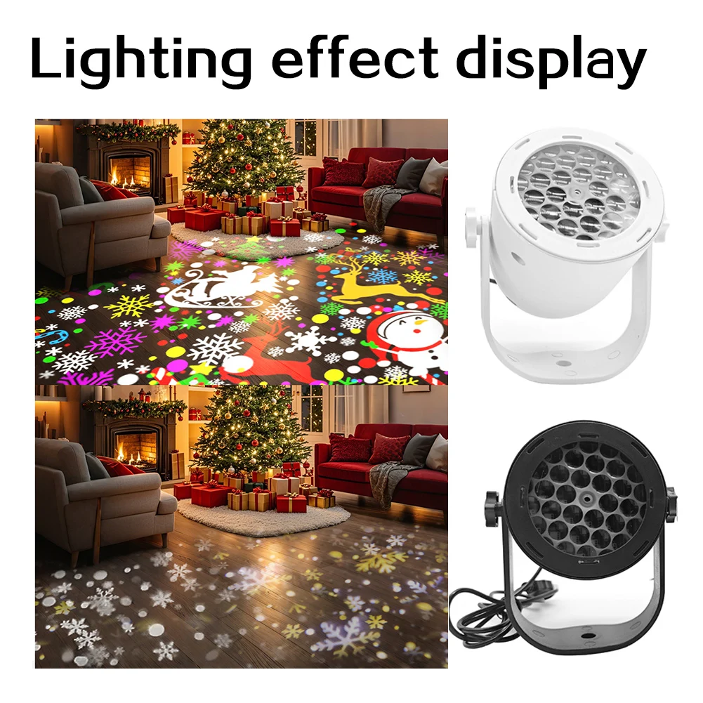 

Крытый и открытый водонепроницаемый рождественский проектор снежинок для праздничных мероприятий, завораживающие вращающиеся снежинки для декора рождественской вечеринки