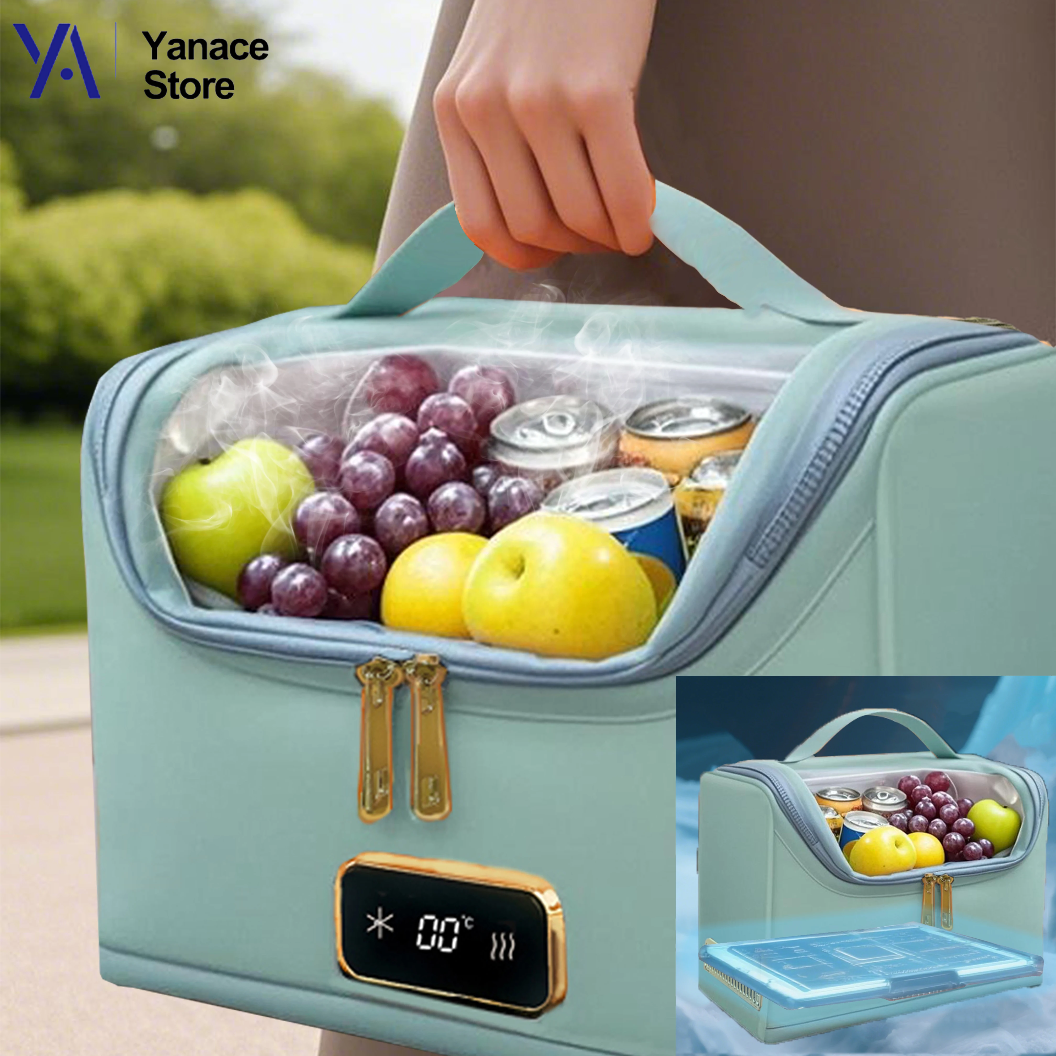 Multifunctional Car Travel Storage Bag Car Mini Refrigerator with Cooling and Heating Effect Medicine & Cosmetic Storage Bag