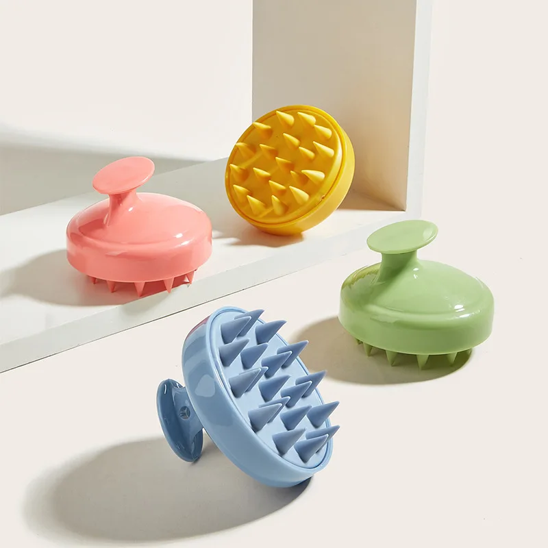 Plastic Silicone Massage Comb Clean The Scalp Thoroughly Scalp Massage Easy Foaming Head Massage Brush Bath Comb Brush Shampoo