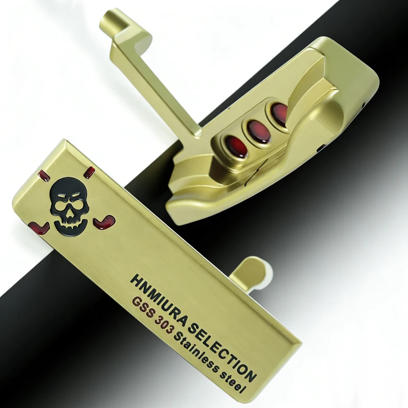 Golf Clubs Head Unisex T-shaped Gold Golf Putter Head Right Handed 3 Colors Golf Head and Golf Headcover