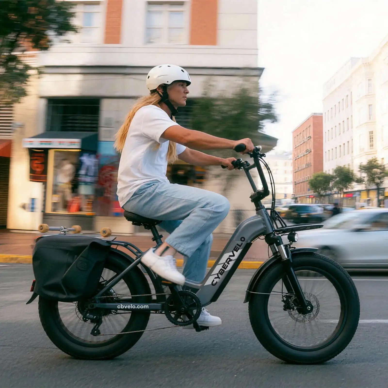 

20" Fat tire 1500W Peak Step-Thru E-bike for Adult , 48V 20Ah Built-in Removable Battery, 7 Speed all terrain Commute Bike EK12