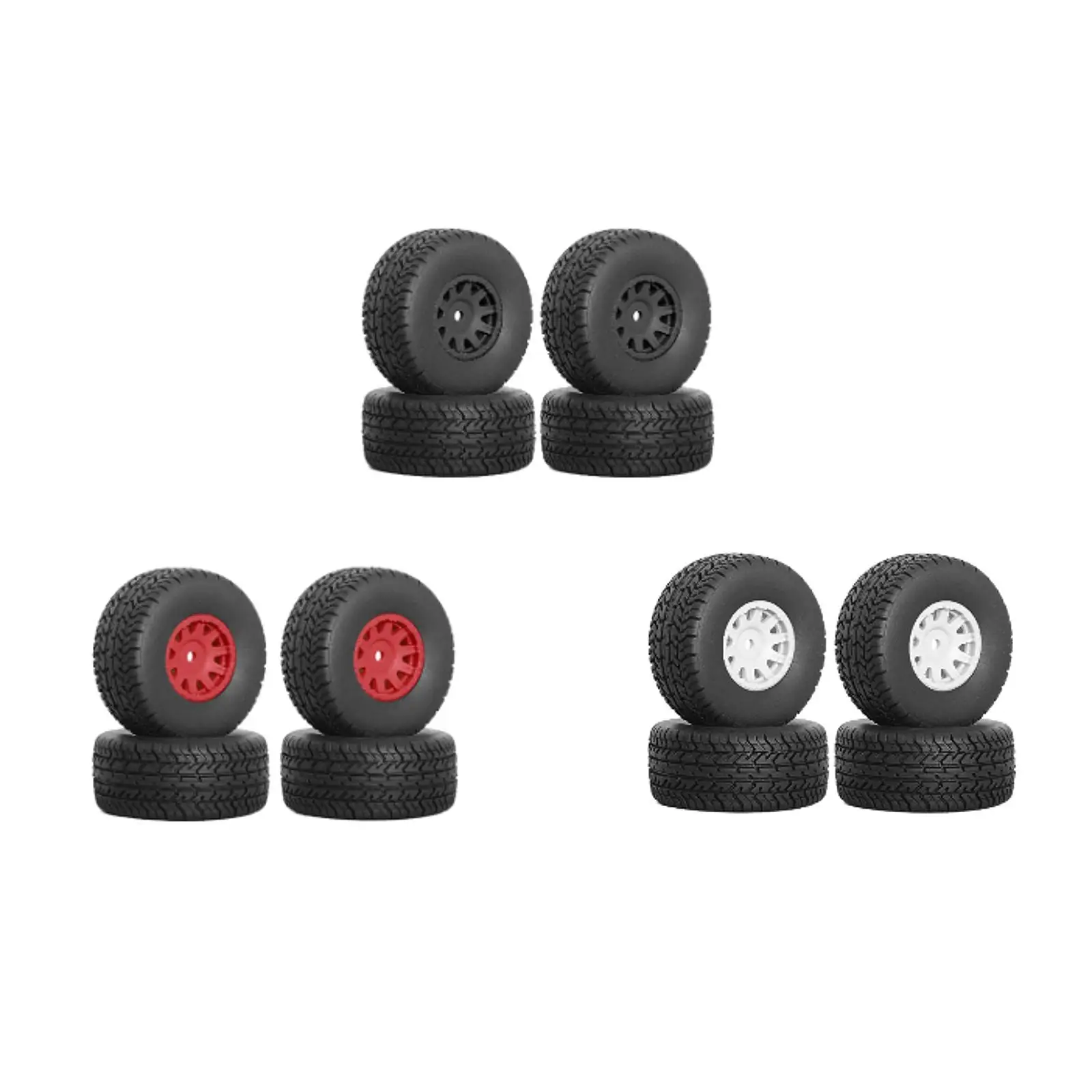 4 Pieces RC Tires and Rims DIY Accessory Upgrade Easy to Install for Ara550116 Trucks Crawler 1/14 RC Crawler Car Vehicles