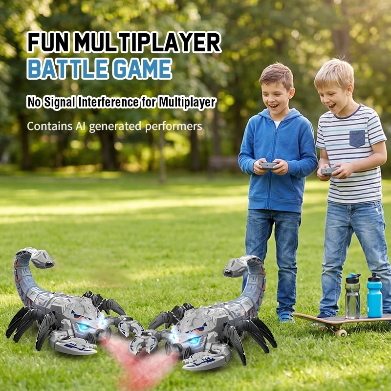 RC Scorpion Spray Music Function 2.4G Remote Control Mecha Scorpion Model Electric Animal Mechanical Robo-Scorpion Toy Boy Gifts