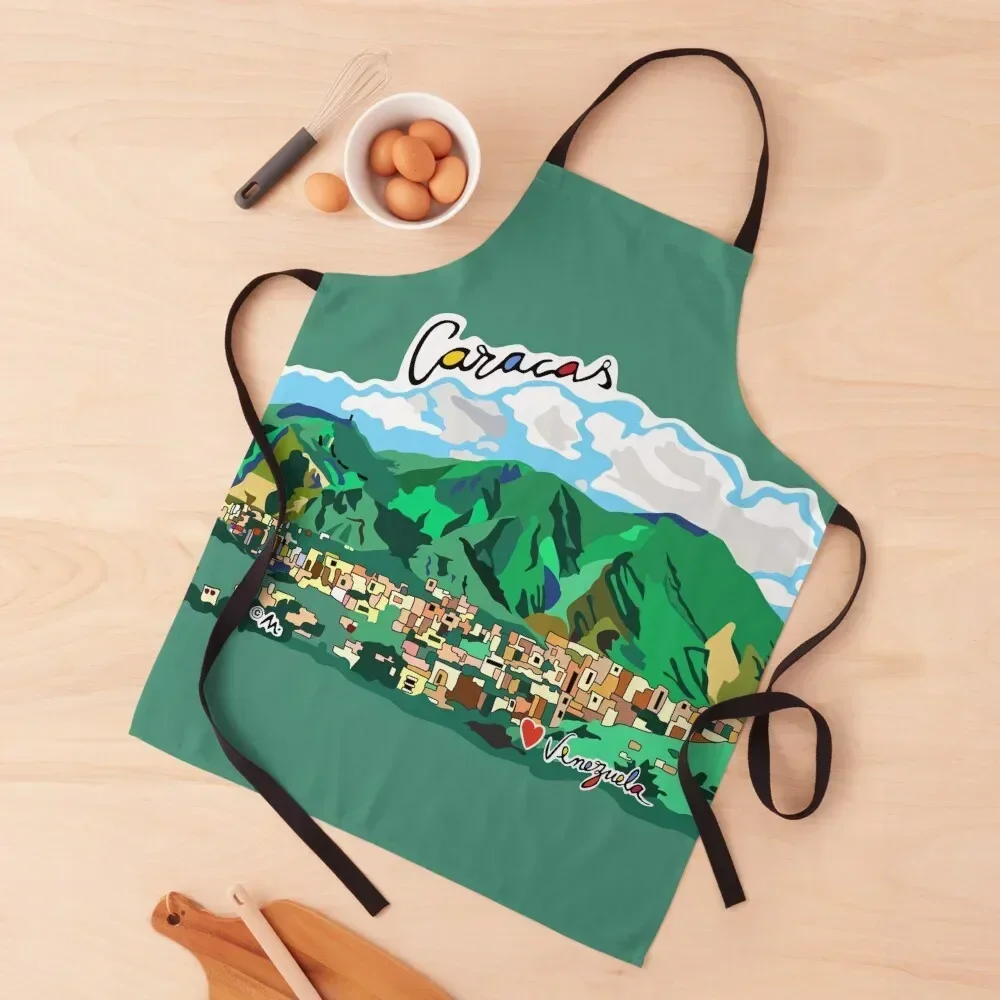 

Caracas, view of El vila hill Apron Kitchen And Home Items Goods For Home And Kitchen Chef jacket men Christmas gift Apron