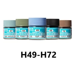 10ml Mr Hobby H49-H72 Water Based Paint Pigment For DIY Military Tank Ship Plane Soldier Model Handcraft  Coloring Building Tool