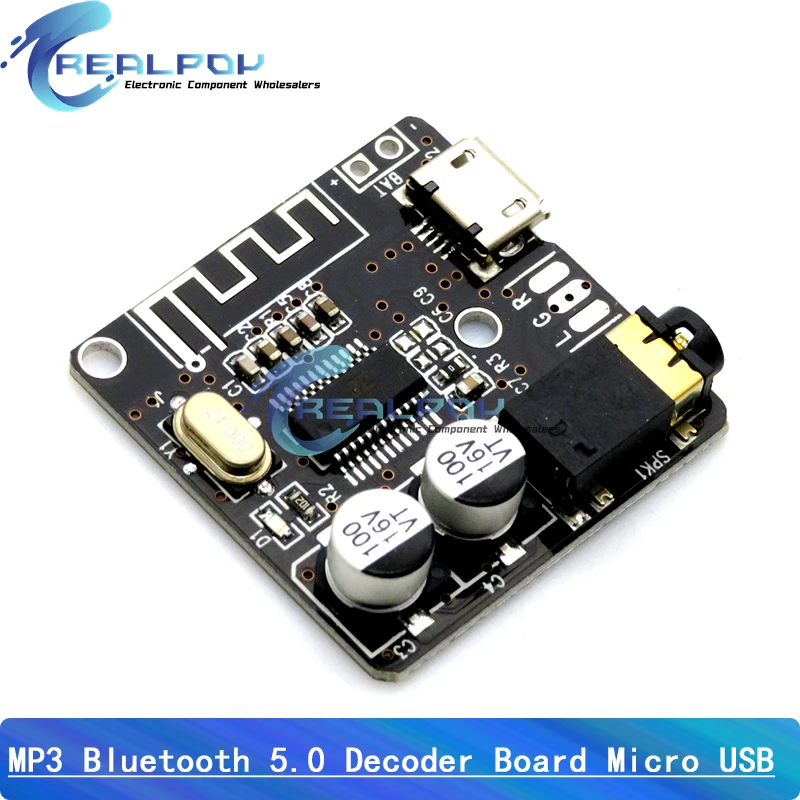 Bluetooth Audio Receiver Board Bluetooth 5.0 MP3 Lossless Decoder Board Wireless Stereo Music Module 3.7-5V VHM-314