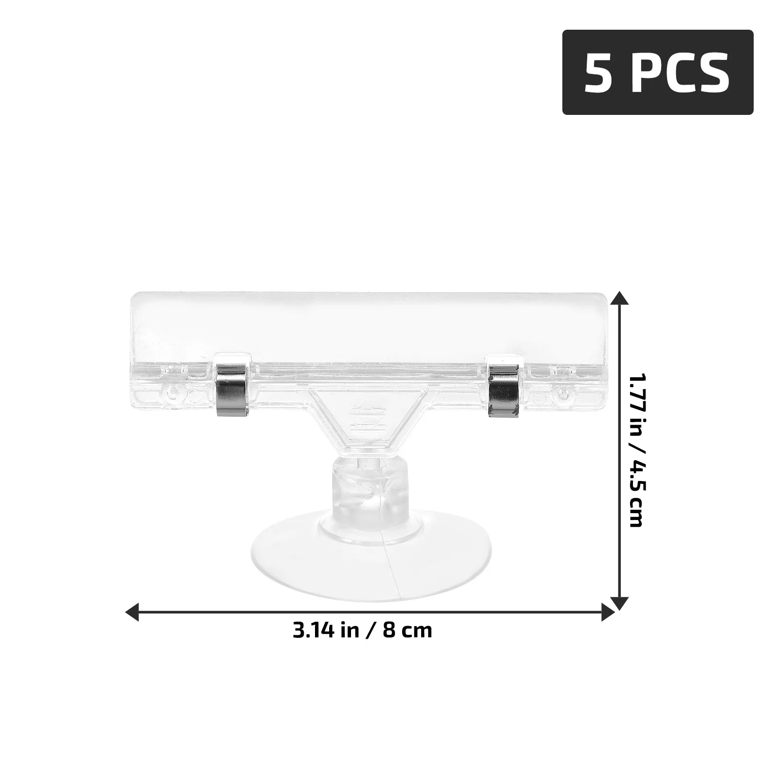 5 Pcs Advertising Clip Cup High Grade Transparent Clips Price Tag Holder Label Stand Display Stand Business