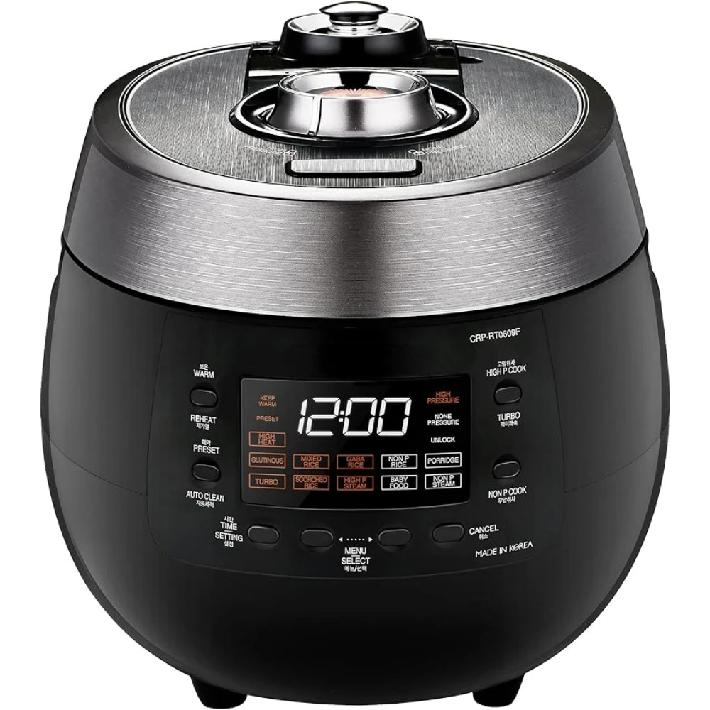 6 Cup (Uncooked) 12 Cup (Cooked) Rice Cooker with Dual Pressure Modes, LED Display Panel