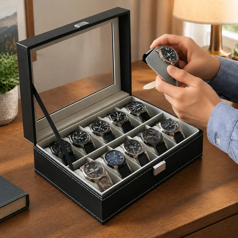 caixa-organizadora-de-relogios-e-joias-em-couro-sintetico-com-tampa-de-vidro-com-varios-compartimentos-para-armazenamento-ideal-para-homens-capacidade-para-2-a-12-itens