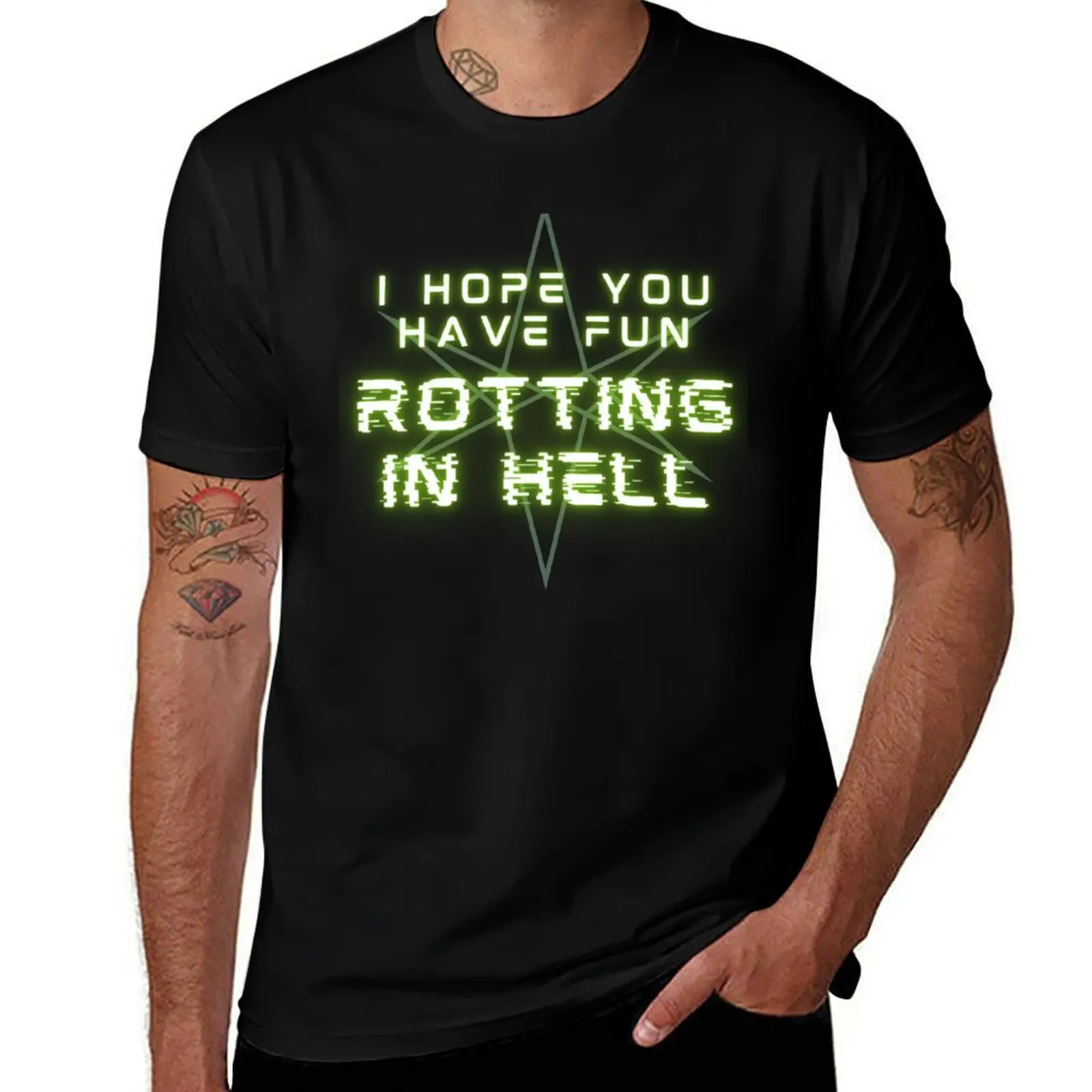 

Rotting in Hell T-Shirt man t shirt cotton cotton tshirt 100%