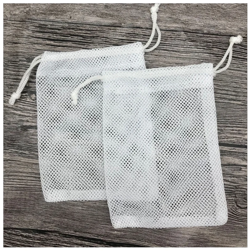 custom 30*35cm mesh jewelry gift pouch small drawstring bag for golf ball packaging