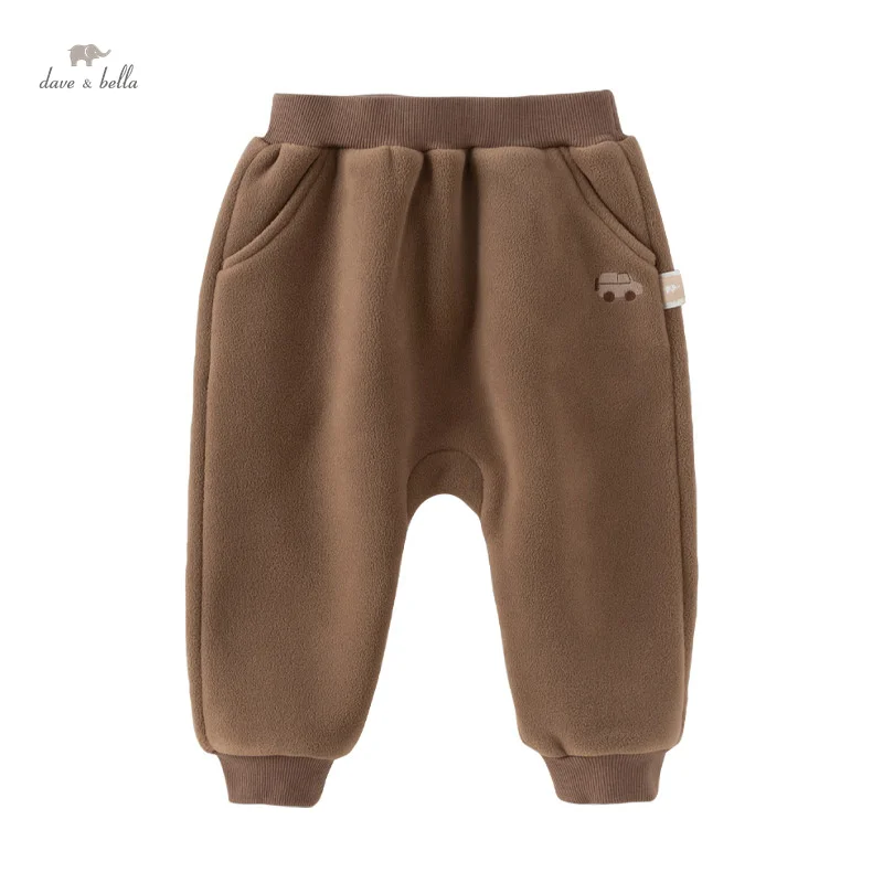 Dave Bella Boys Girls Baby Trousers New Autumn Winter Gentle Cute Children\'s Comfortable Fashion Casual Outdoor Warm DB4243077