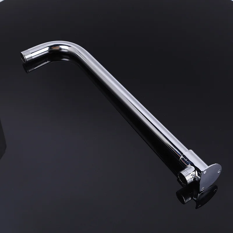 LongJue Stainless Steel Shower Head Extension Arm Kit 90° Bathroom Wall Mounted Shower Accessories Shower Head Fixed Pipe