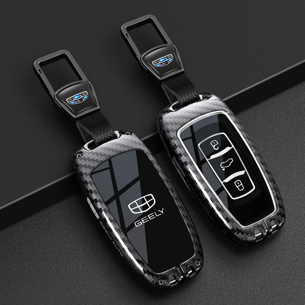 

Car Key Case Cover Auto Shell Fob Holder for Geely Atlas Boyue NL3 EX7 SUV GT GC9 Emgrand X7 Borui Keyless Accessories