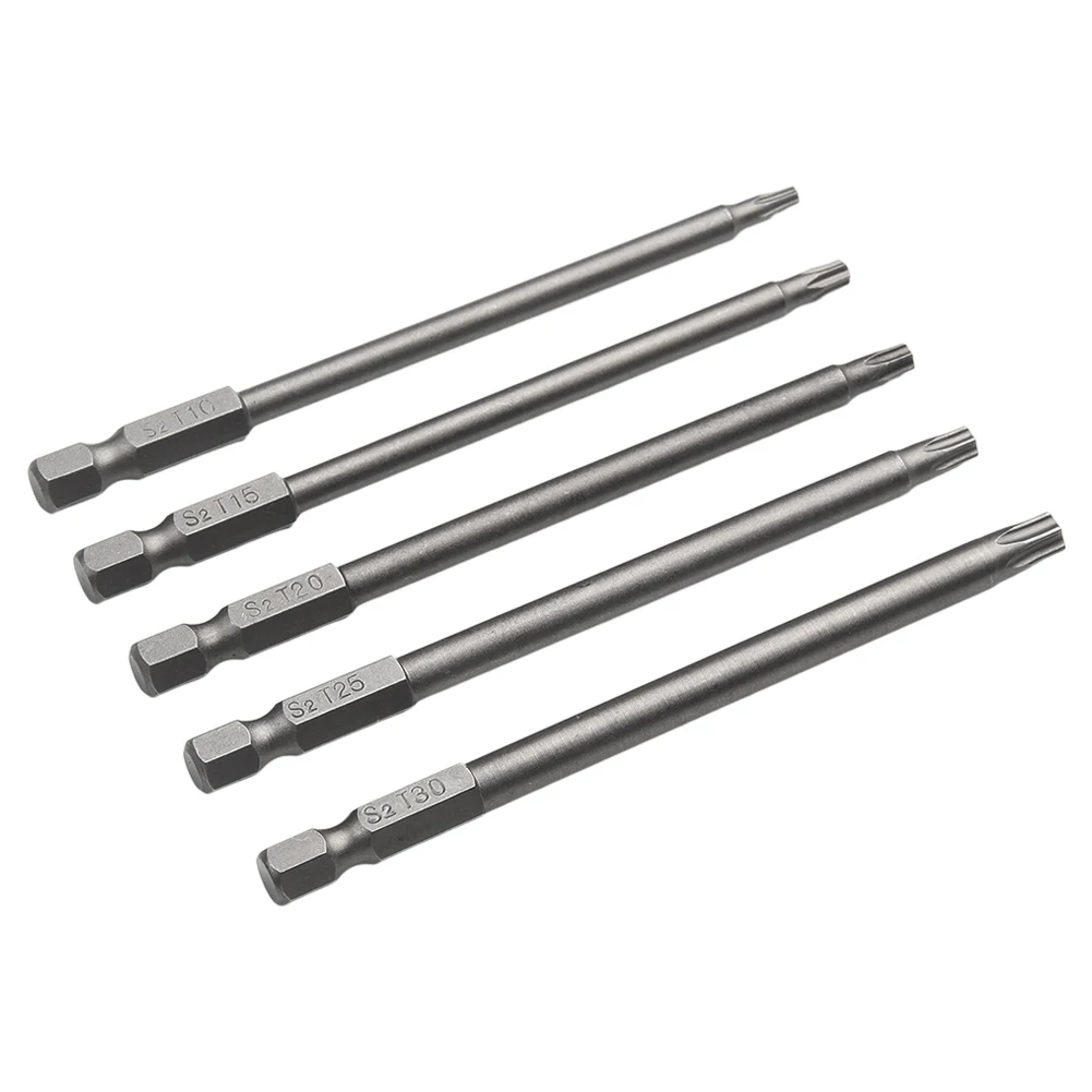 Tools Screwdriver Bit 1/4Inch Hex Magnetic Security 100mm 5 Pcs 60HRC Alloy Steel For Electric Drill Brand New