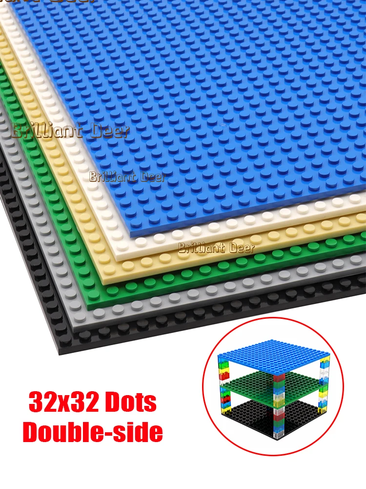 2 Stuks 32X32 Dots Bodemplaat Dubbelzijdig Bouwstenen Grondplaten Voor Diy Moc Bricks Cijfers Display stand Kinderspeelgoed - afbeelding 2