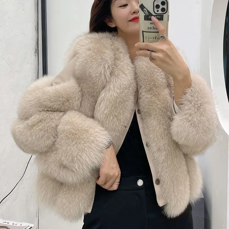 Cappotto di pelliccia vera da donna Cappotto invernale caldo di pelliccia di visone naturale Cappotto di peluche lungo ispessito di lusso di alta qualità Capispalla Abiti da donna