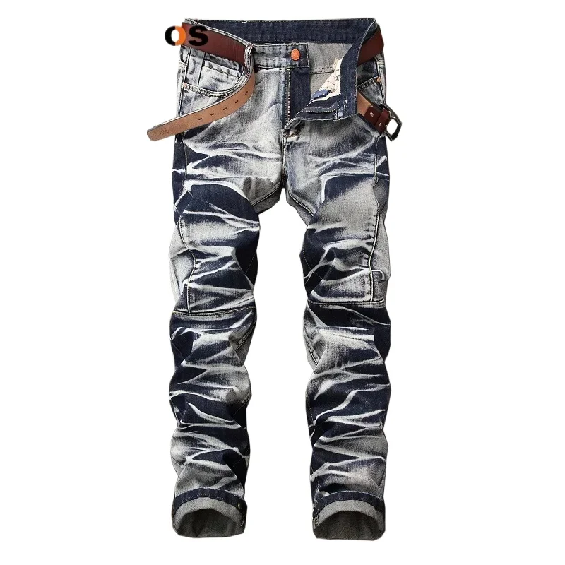 

Men Punk Pants Jeans Jean Gothic Skinny Hole Streetwear High Quality Spring Fall Winter Boyfriend Hip Hop Denim Trouser 2025 New