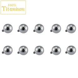 10pcs G23 Titanium Internally Threaded Balls Replacement Accessories for Nose Labret Industrial Barbell Ring Body Jewelry 14/16G
