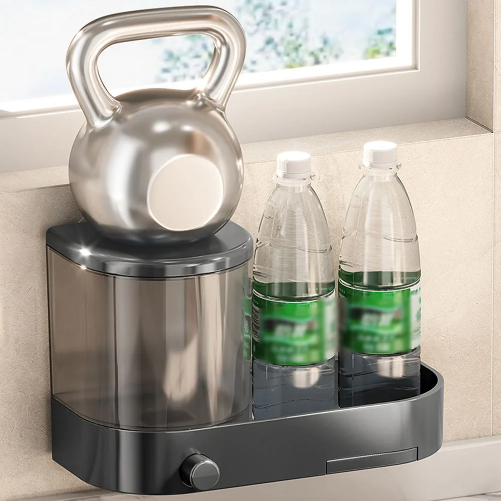 

with Drain Tray Wall Mounted Soap Dispenser with Sponges Holder Large Capacity Dishwashing Liquid Holder Easy To Install