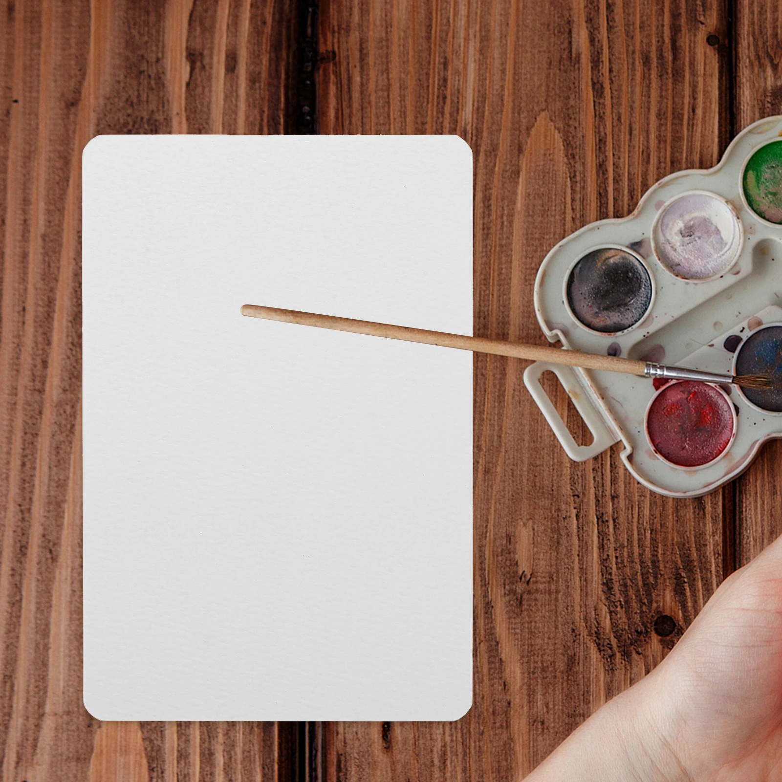 

25Pcs Watercolor Paper Cards Thick Wood Pulp Blank Cardstock Perfect for Card Making DIY Crafts Kids Painting Professional Art