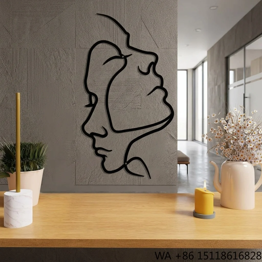 Exquisite Art Deco Deer Stainless Steel Sculpture Wall Decoration Laser Cut Forest Animal Anniversary Home Decor Hanging